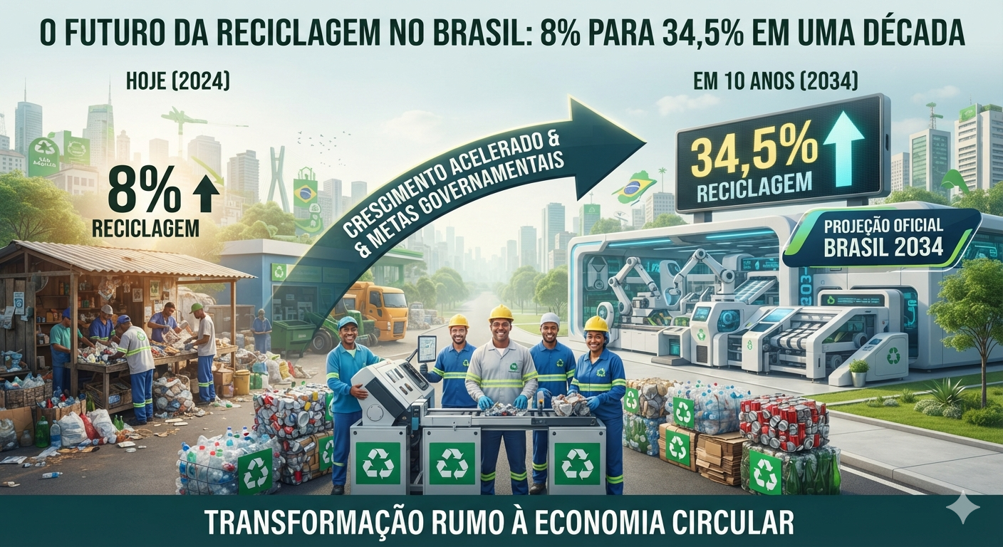 Como a Economia Circular vai Transformar o Mercado de Reciclagem no Brasil até 2035